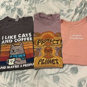 3 Woman’s graphic t-shirts
